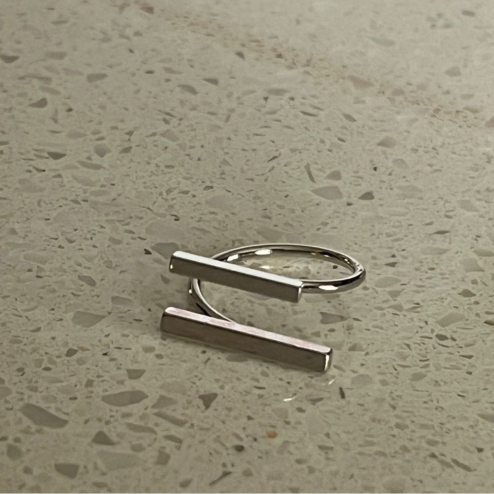 Geometric Design Cuff Ring - Picture 7 of 10